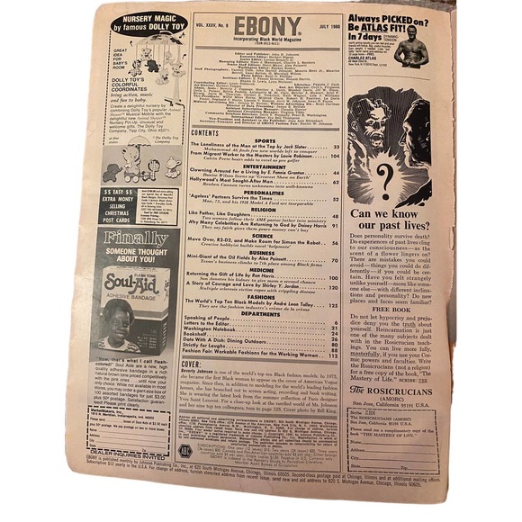 July 1980 Ebony MagazIne  with Featured Cover, The World’s Top Ten Black Models - Picture 2 of 13